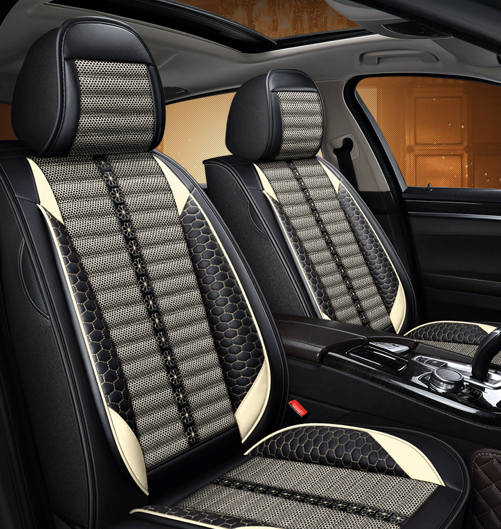 醉米zuimi汽车坐垫夏季四季通用坐垫亚麻全包围座套座垫别克新君越