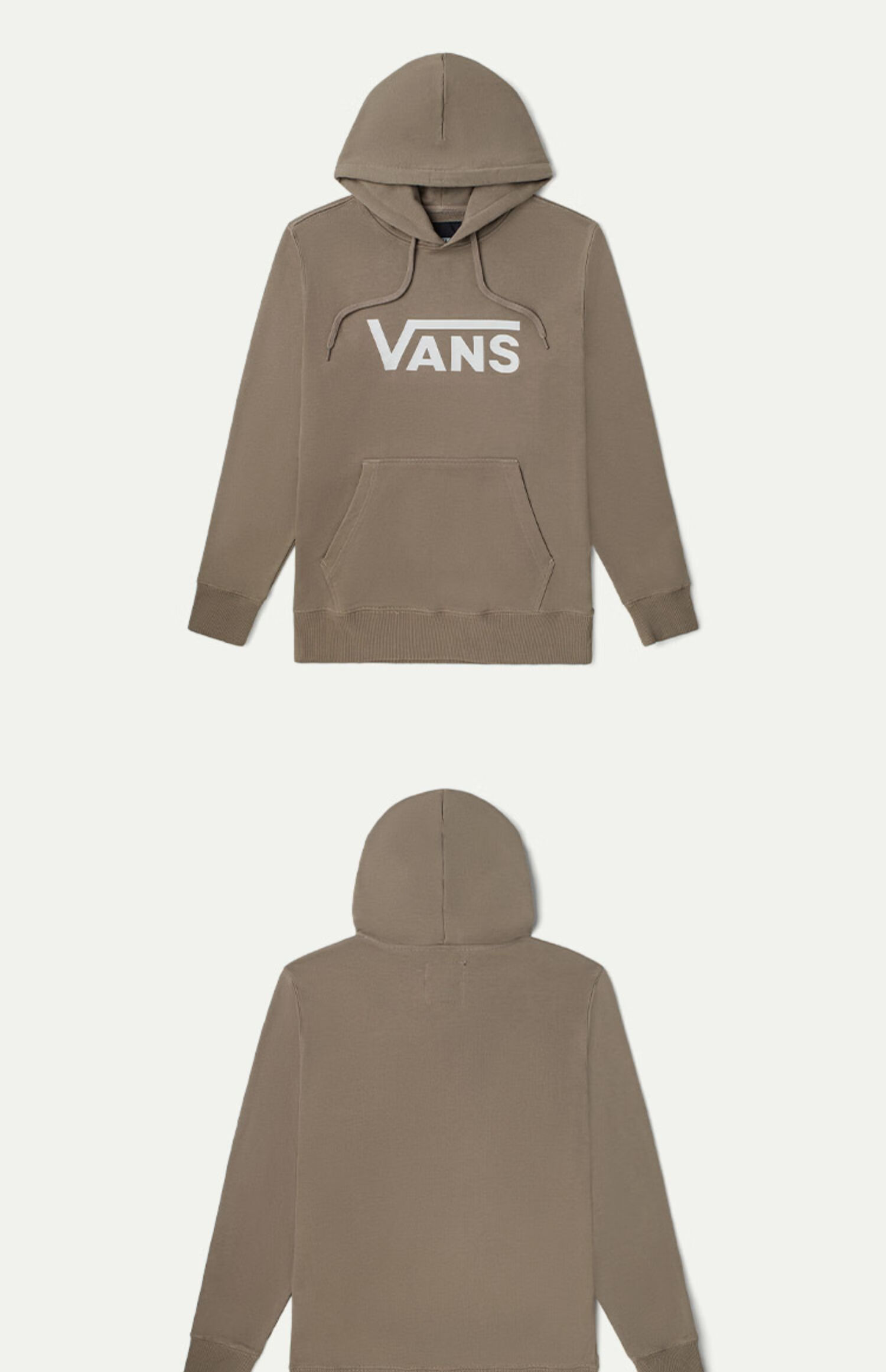 万斯(vans) vans范斯 男女情侣连帽卫衣春季经典logo浅褐色 浅褐色 m