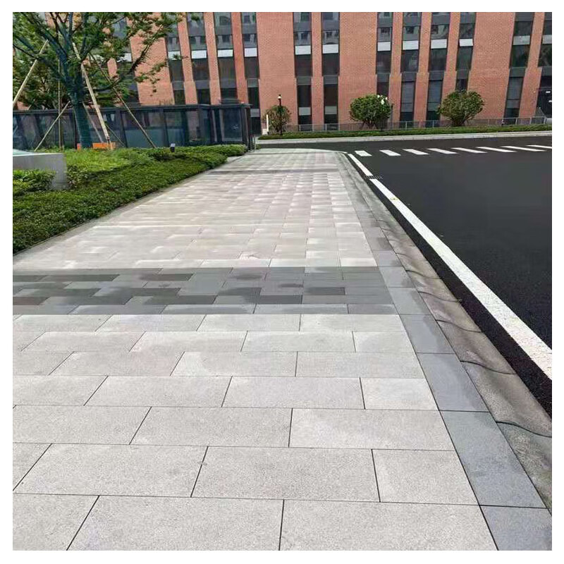 花岗岩石材芝麻灰黑荔枝光面麻大理石广场地铺砖芝麻白火烧板楼梯踏步