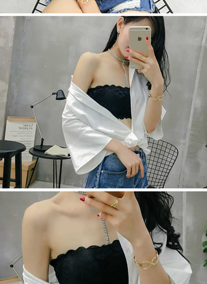 碧冰女生内衣大学生性感无肩带隐形内衣女学生韩版抹胸小背心内穿裹胸