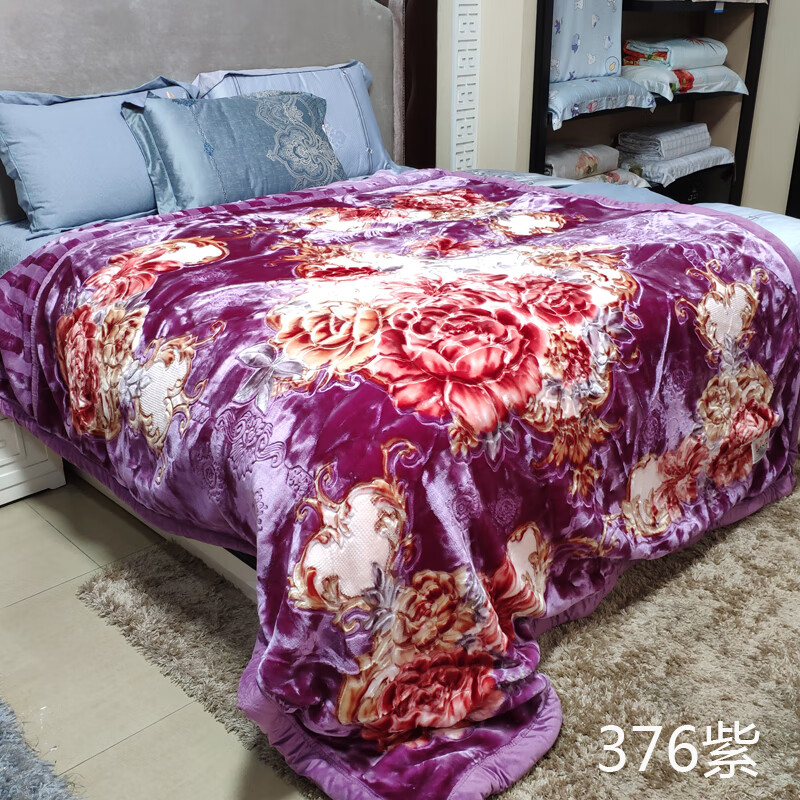 美雅拉舍尔毛毯 美雅拉舍尔毛毯5d毯5kg200*230压花双层单面印花送