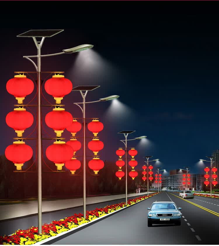 多艺亚克力灯笼户外防水过年装饰城市街道亮化led灯新年大门口红灯笼