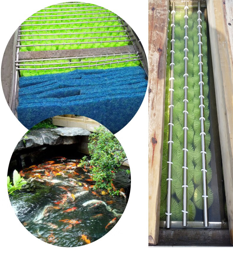 鱼池过滤材料毛刷清洁滤材锦鲤鱼池过滤毛刷园艺过滤鱼池滤材过滤材料