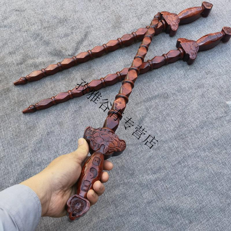 道家桃木龙头九节鞭姜子牙打shen鞭桃木剑节打shen锏道教用品鞭 道教