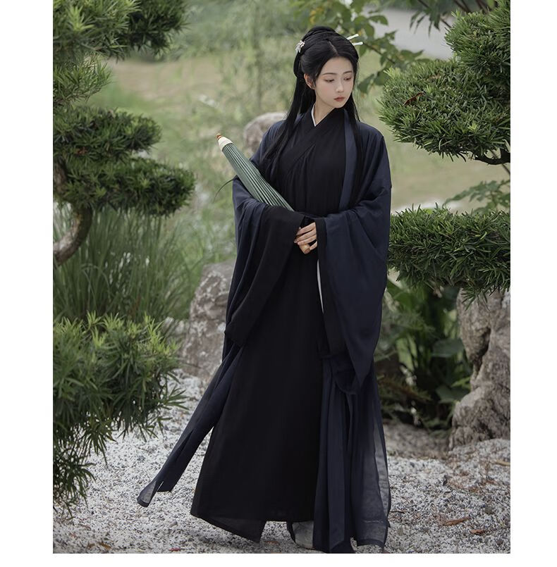 蔓苪汉服古装汉服女霸气黑色超仙古装酷飒暗黑系仙气古风齐腰直裾清冷