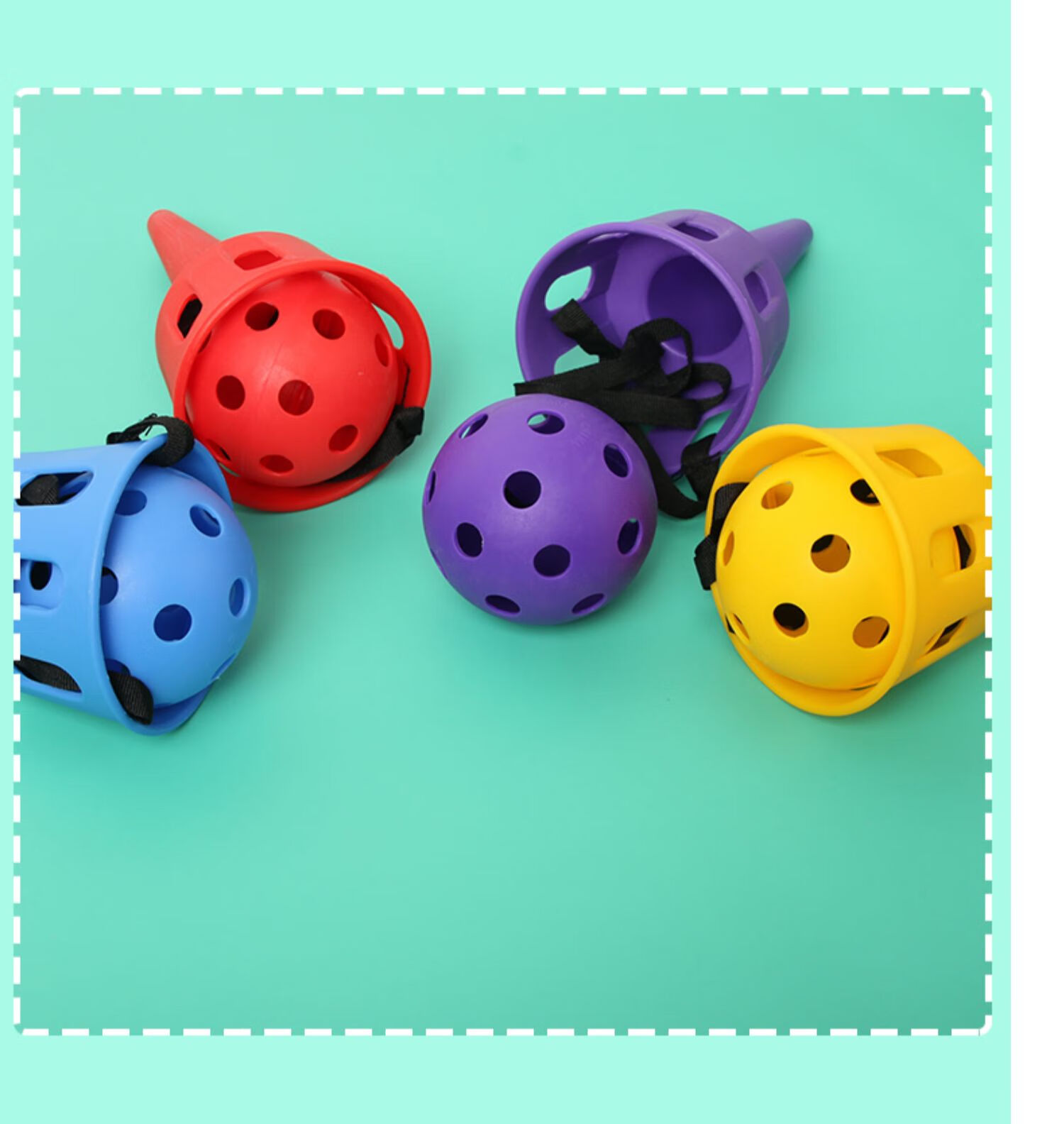 球类玩具儿童户外抛接球幼儿园感统训练子互动弹力发射抛接球粘粑球