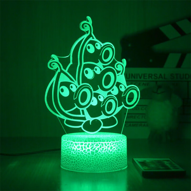 【官方优选】精品多重豌豆射手装饰led小夜灯植物大战僵尸游戏卧室