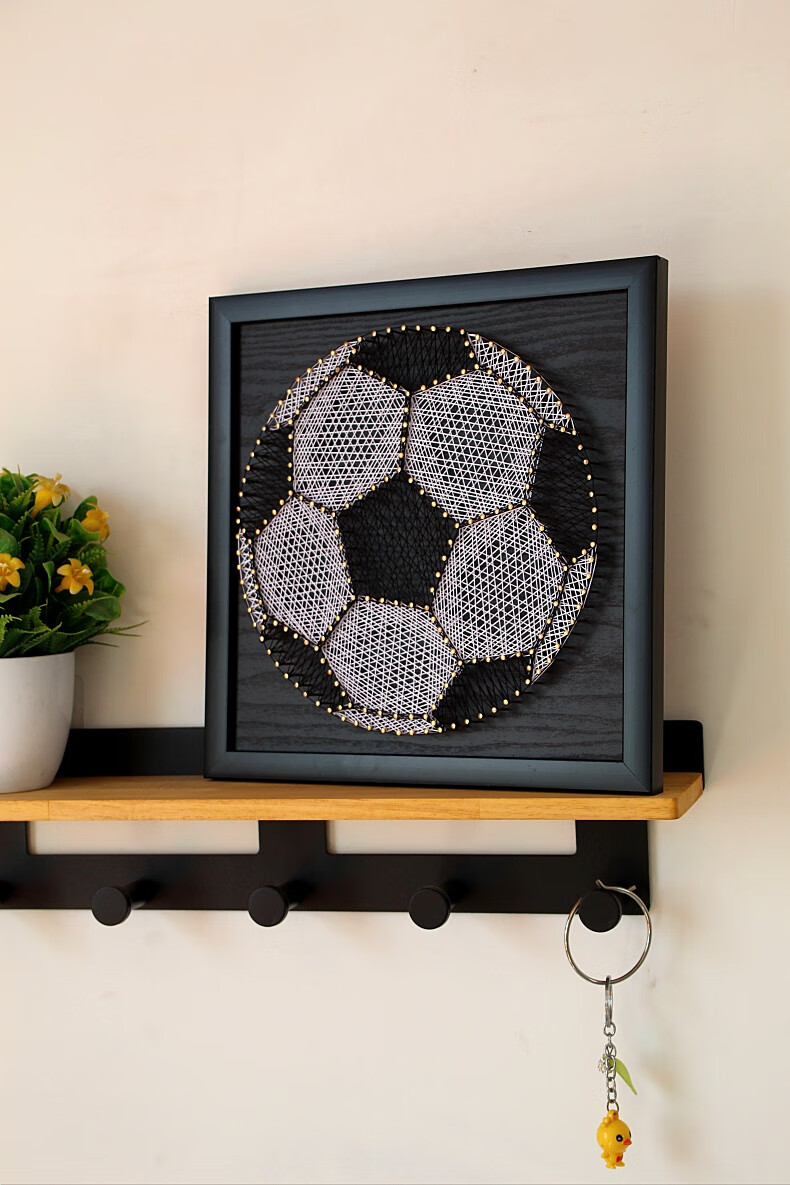 小米(mi)生态米家通用篮球编织画 钉子绕线画 diy材料手工装饰 学生