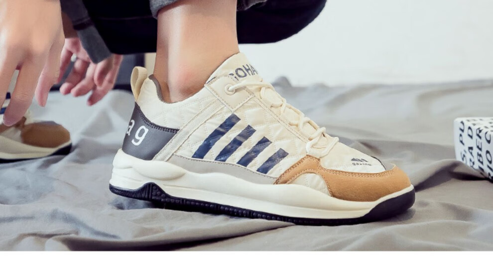 软底阿甘鞋男鞋子潮流百搭复古ins港风经典休闲运动跑步阿甘鞋蓝色39