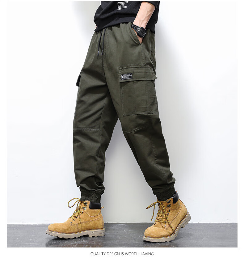 jeep吉普nasa wtaps纯棉工装裤男士春秋季潮牌百搭宽松休闲户外运动长