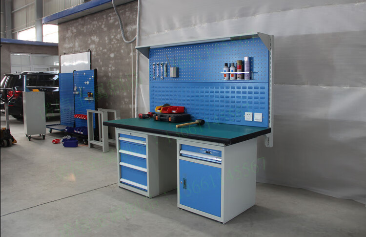 定制钳工工作台重型防静电工作台车间操作台实木钳工桌维修台电工实验
