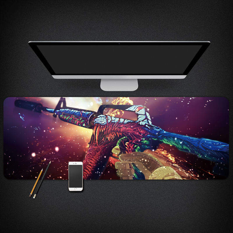 游戏周边电竞专用鼠标垫超大号锁边加厚桌垫鼠标垫g款300x800mm3mm