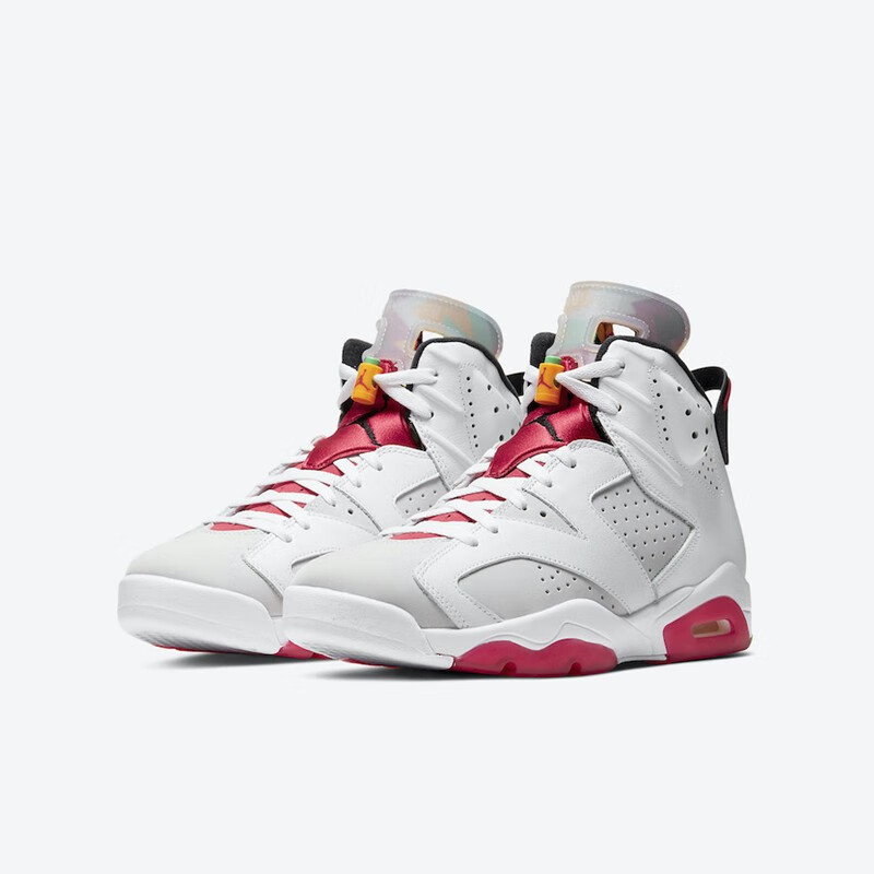 耐克nike air jordan 6 hare aj女款白红彩蛋兔八哥篮球鞋 384665-062