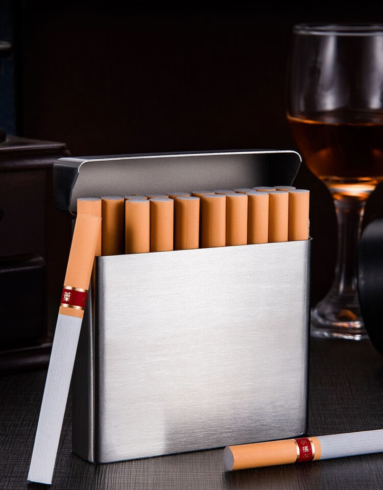 霜魄 霜魄 大船进口烟盒德国mooi创意不锈钢烟盒20支装个性软包盒男