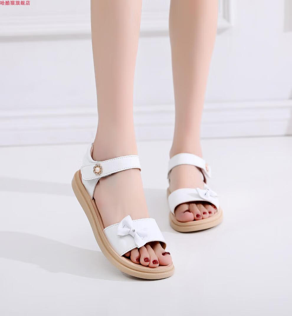 夏季女中小学生凉鞋女童时尚韩版儿童童鞋女生穿少女心中大童软底公主