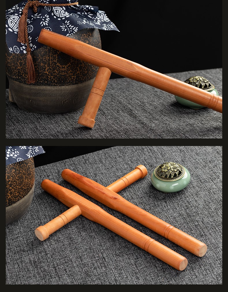 【防身兵器库】梨木t型拐 木制浮萍双拐 丁字拐棍东方棍武术 背袋教程