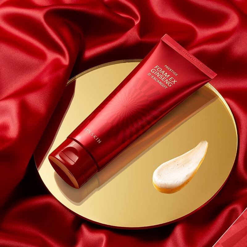 韩国进口伊思its skin 洗面奶红参蜗牛洁面乳 清洁毛孔温和 去角质