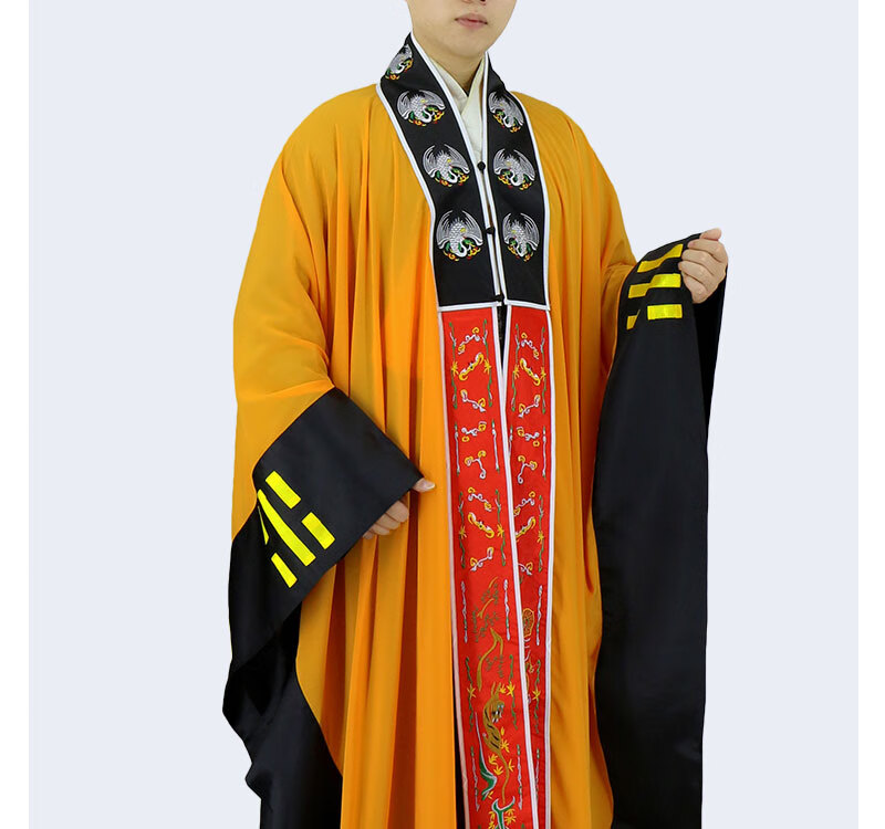 道教高功法衣道士服装八卦经衣高功服武当山太极服男道袍长袍龙领刺绣