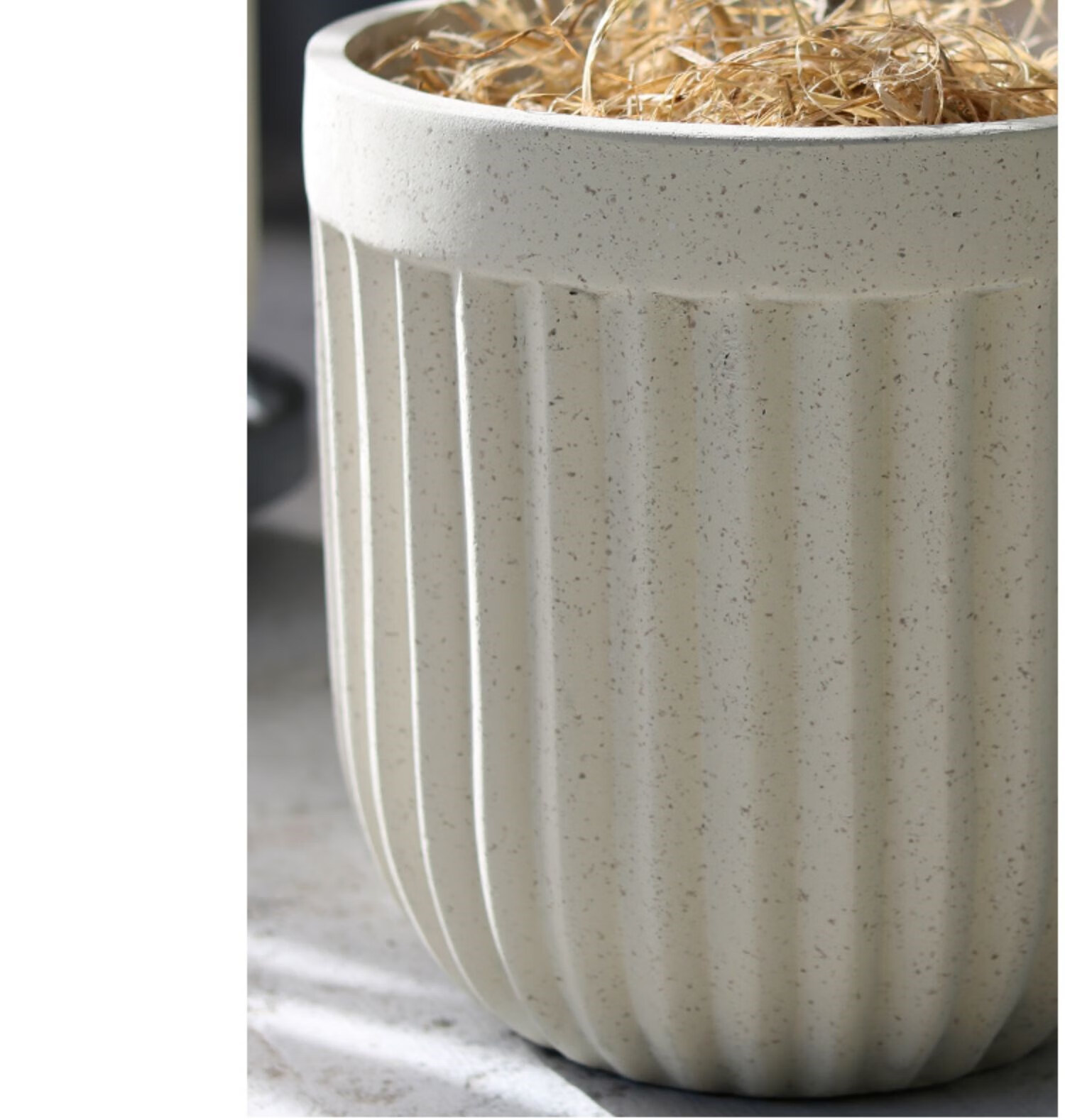 艺术花盆北欧氧化镁花盆简约现代创意圆形落地艺术盆客厅户外绿植盆栽