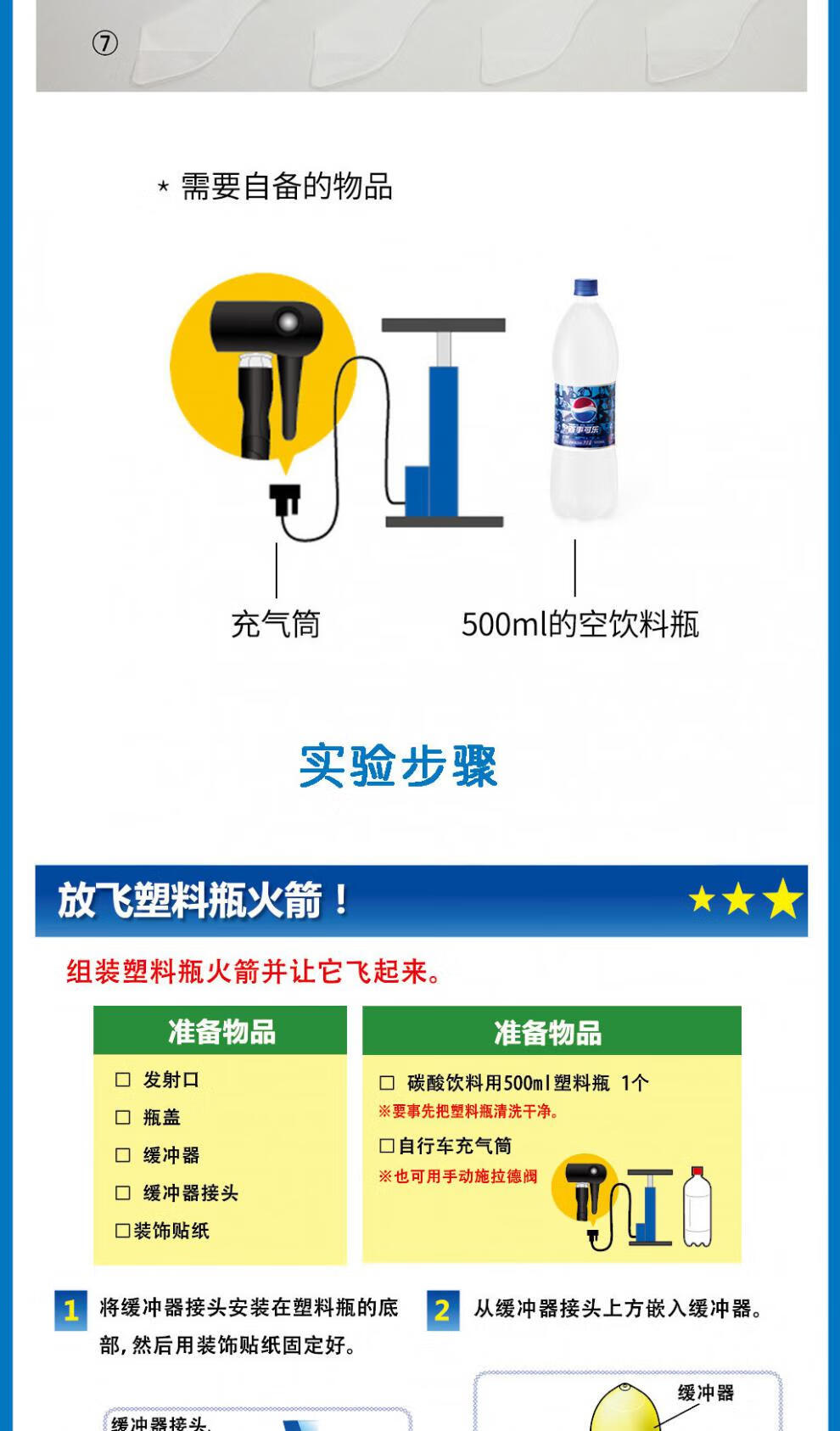 塑料瓶空气火箭的原理图片