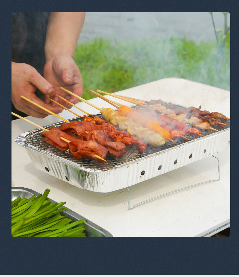 沃科图旗舰新升级一次性烤炉厂家批发一次性烧烤炉烧烤盒烤炉户外