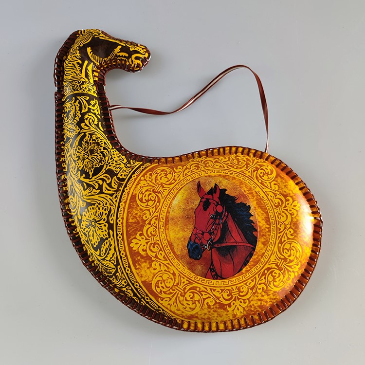 蒙古酒壶 蒙古族特色皮囊酒壶空壶马头民族风手提酒囊舞蹈演出道具