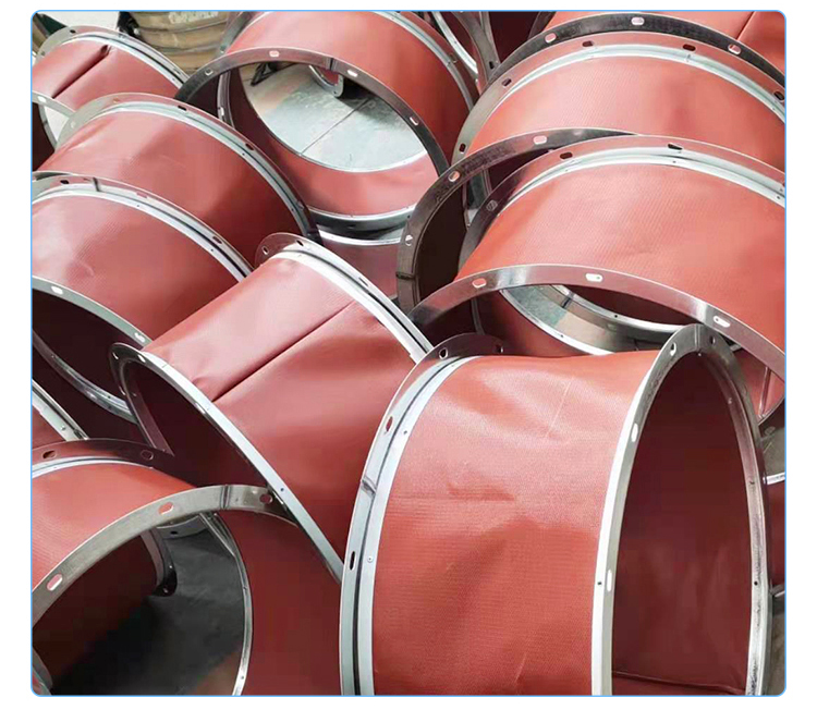 空调风管帆布软接防火耐高温风机盘管出风口三防布硅钛软连接 红色