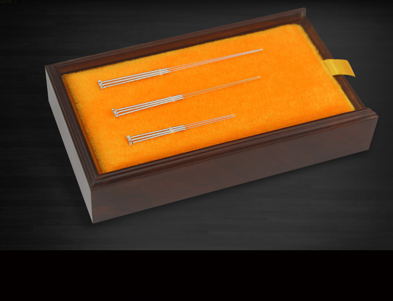 文化展示品三金六银中医金针银针三金六银中医针灸文化礼品套装18kx