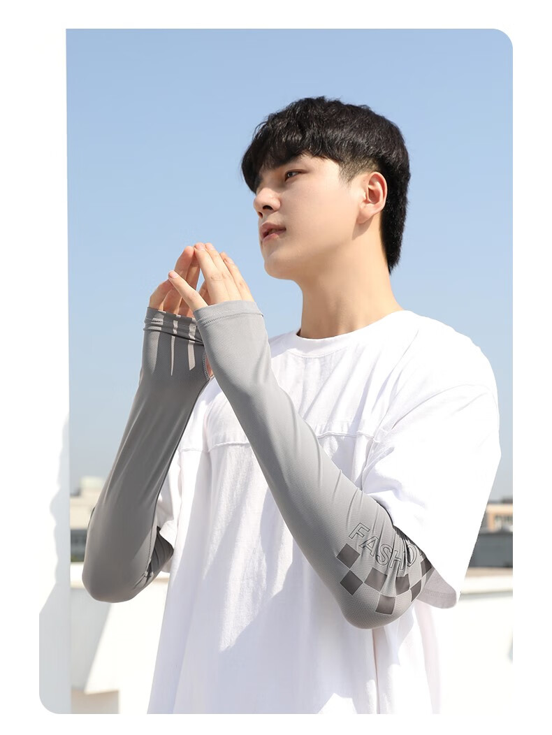 冰袖男男士冰丝防晒袖套夏季开车手臂套手袖子大码宽松骑行护臂套袖