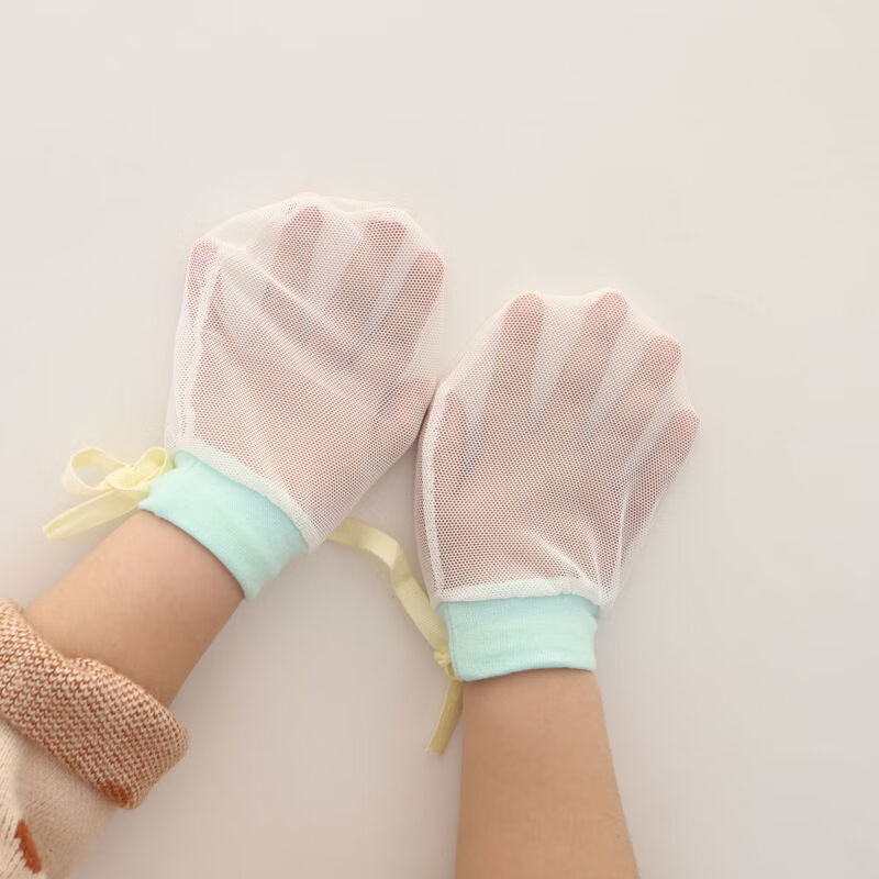 婴儿护手套防抓伤婴儿手套防抓脸新生012个月儿童透明防吃神器幼儿夏