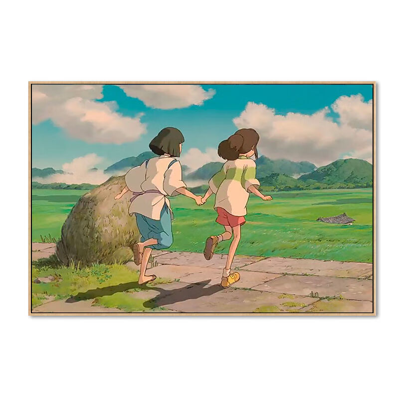 千与千寻日本卡通动漫宫崎骏diy数字油画手绘填色涂鸦背景装饰画 2407