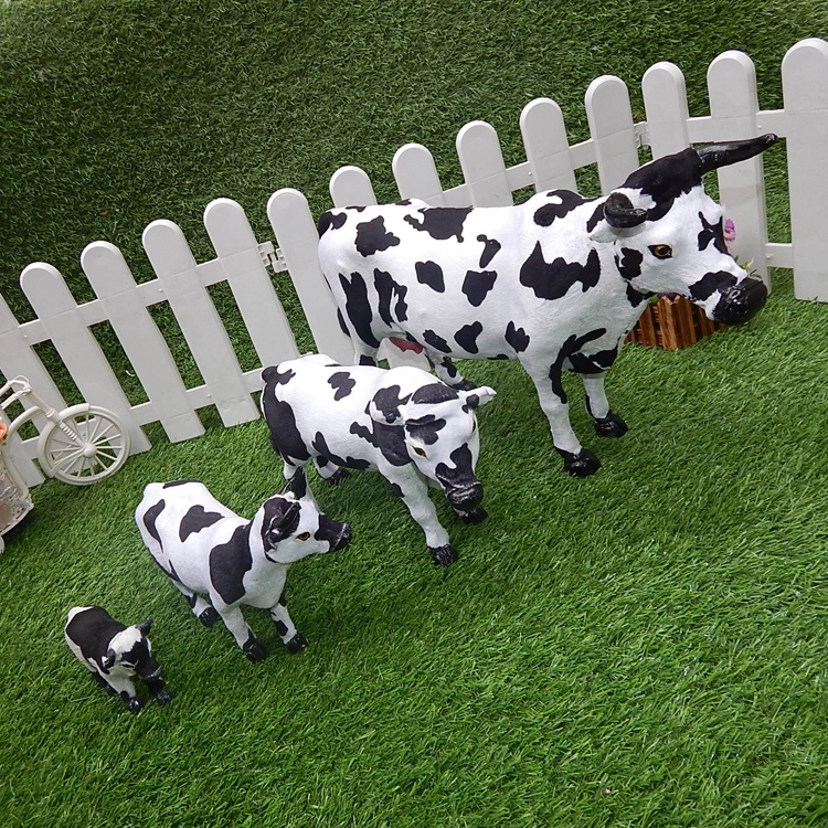 2019新品 仿真奶牛模型标本小奶牛摆件奶制品道具毛绒玩具橱窗摆件