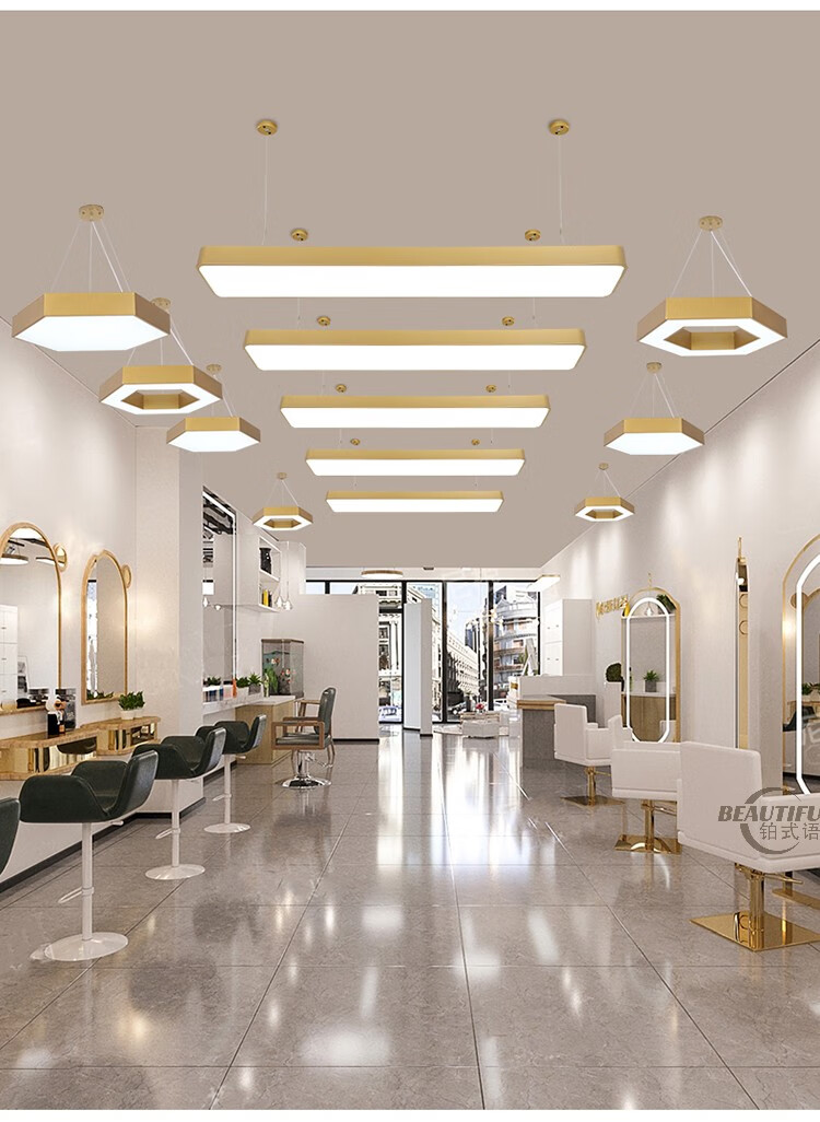 理发店吊灯超亮led长条灯网红店铺专用灯光发廊美甲美发店 【高亮款】