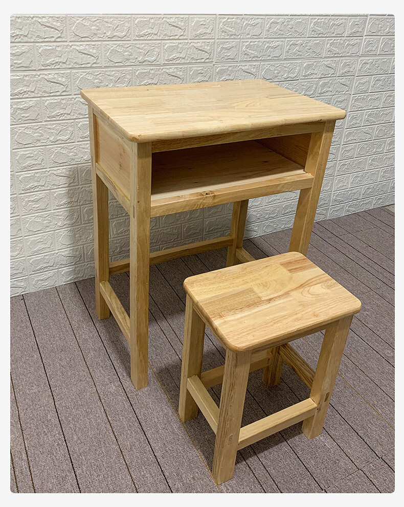 实木学习桌学校课桌椅小学生书桌家用写字桌椅套装木质课桌 实木凳子