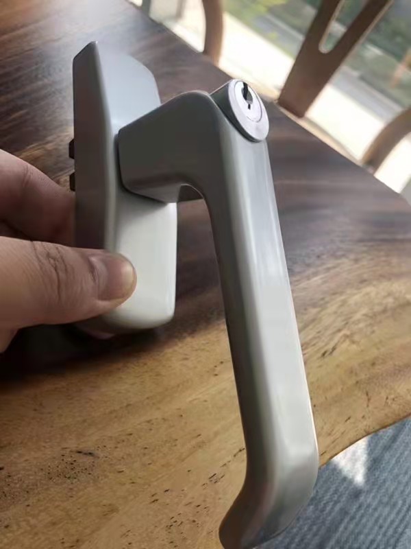 门窗五金格屋把手平开上悬诺托断桥gu拨叉执手窗用白色左右通用左执手