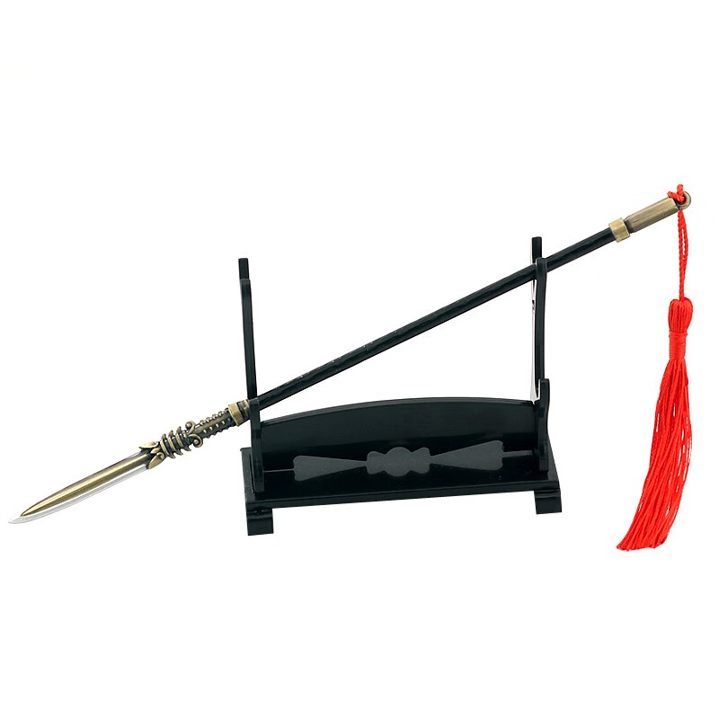 古代冷 高宠燎原火凤枪高家枪岳家军枪金属模型小号摆件 灰色【图片