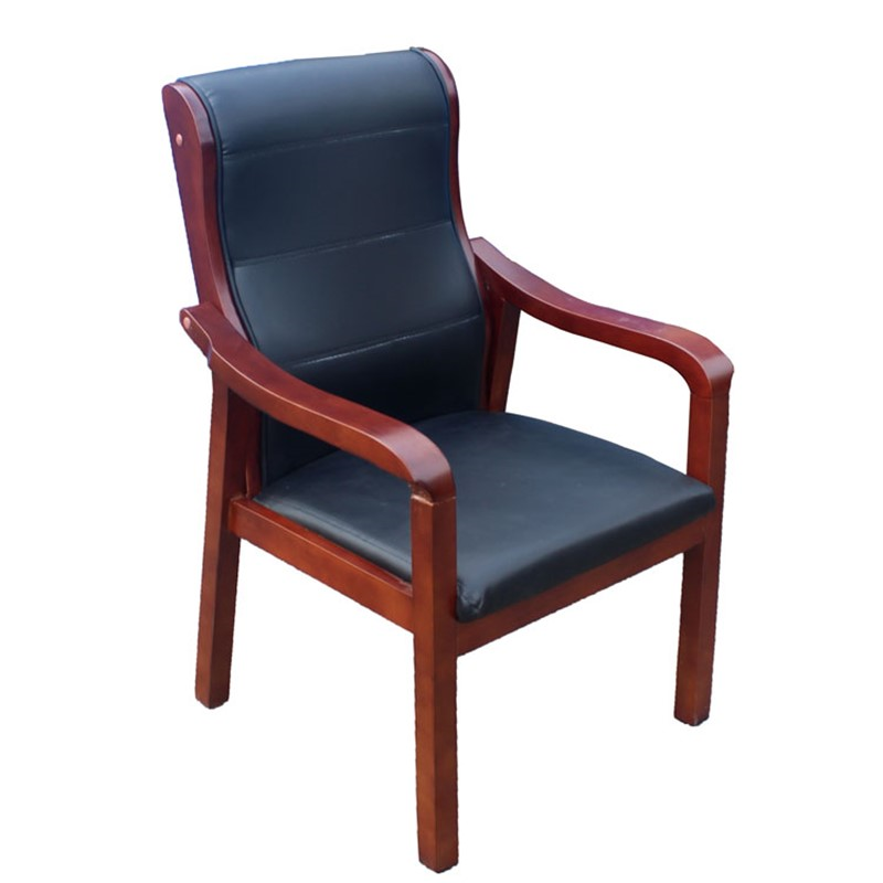 实木会议椅实木办公椅麻将棋牌椅餐椅曲木椅子带扶手木椅 普通实木椅