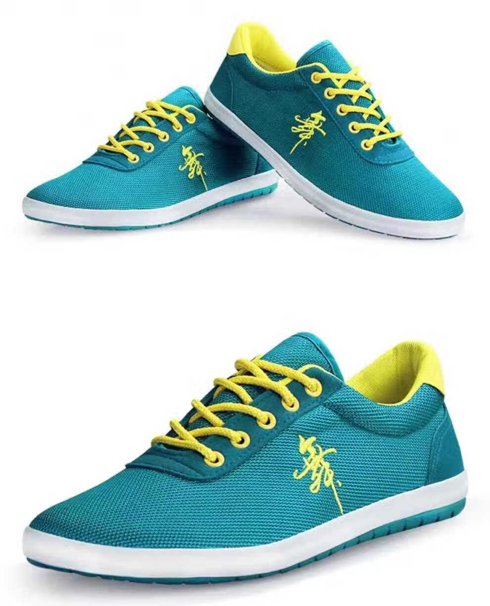 男女陈家沟帆布牛筋底考级训练武术练功小白鞋20-46码 黑色申花帆布鞋