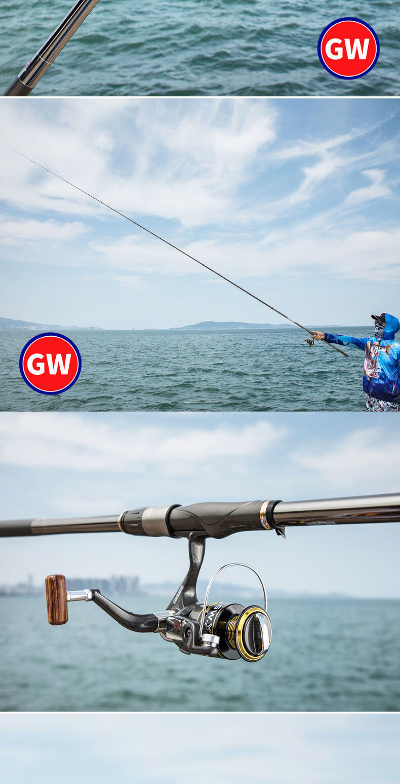 光威(gw)鱼竿大矶碳素矶钓竿多用杆矶杆两用竿渔具垂钓钓鱼用品 2号单