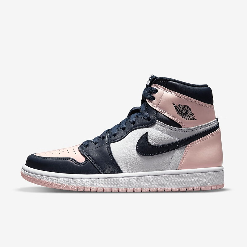 耐克nike女鞋air jordan 1 aj1黑粉脚趾泡泡糖高帮休闲篮球鞋 dd9335