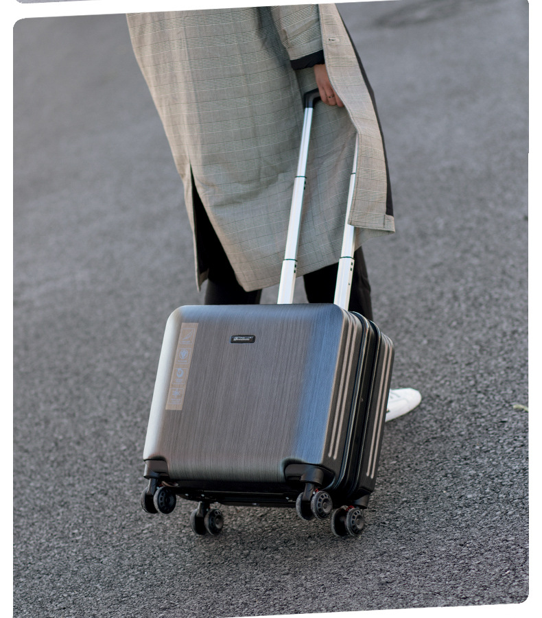 瑞佶达rugido铝框万向轮拉杆箱女商务小登机箱pc硬箱男手提密码箱行李