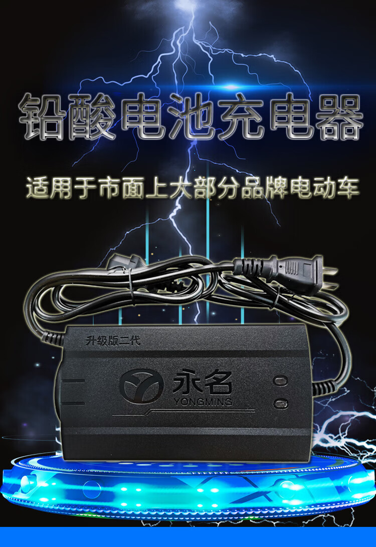 电动车充电器永名电动车充电器48v60v72v20a雅迪12v24v64v爱玛新日