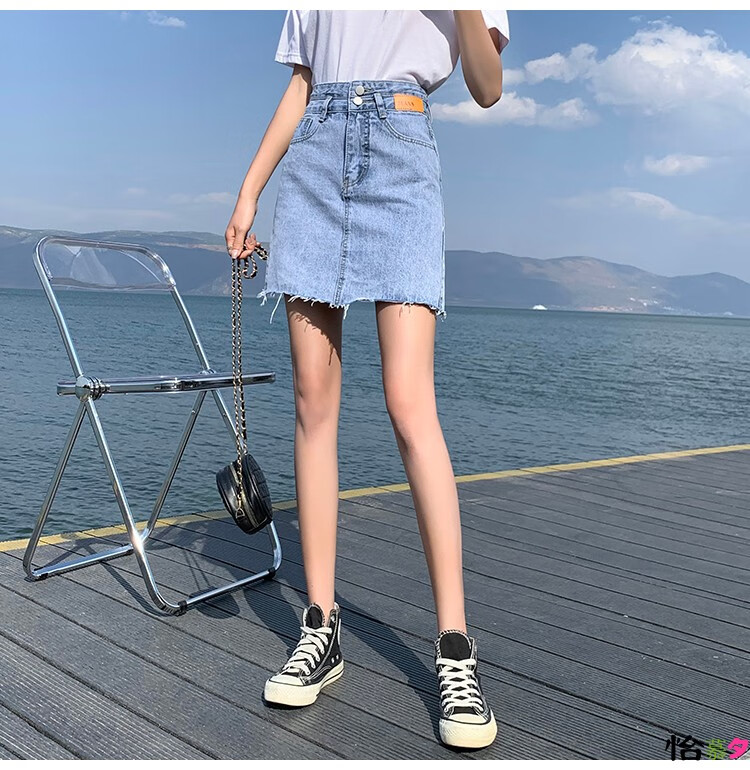 怡慕夕牛仔裙短裙半身裙女夏季小个子辣妹少女生今年流行热天穿搭超仙