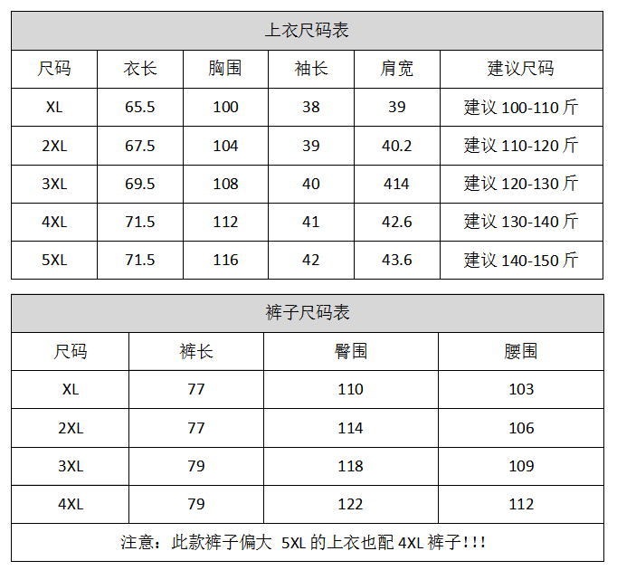 179身高衣服尺码图片