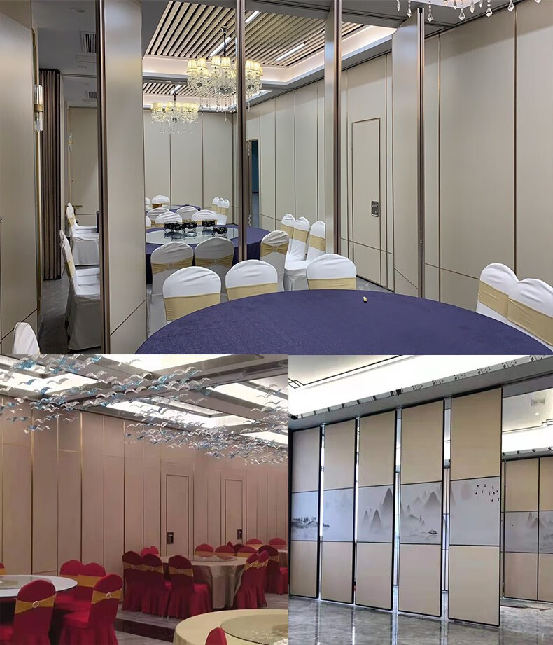 暖暖小窝酒店活动隔断墙饭店包厢宴会厅包间屏风移动墙板吊轨电动可