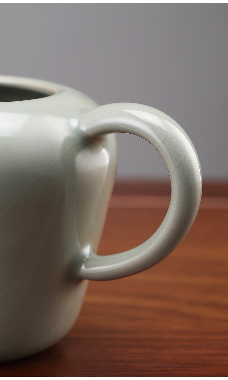 分寸汝窑公道杯景德镇陶瓷公杯开片可养茶海分茶器家用功夫茶具泡茶器