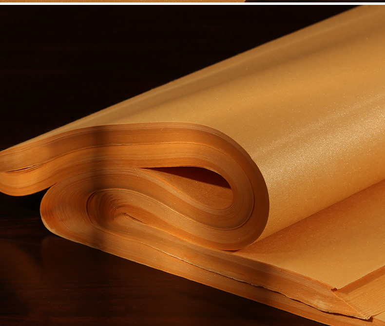 凤泉古法藏经纸四尺书法作品纸佛教黄金粉宣纸半生熟小楷纸抄经纸水墨