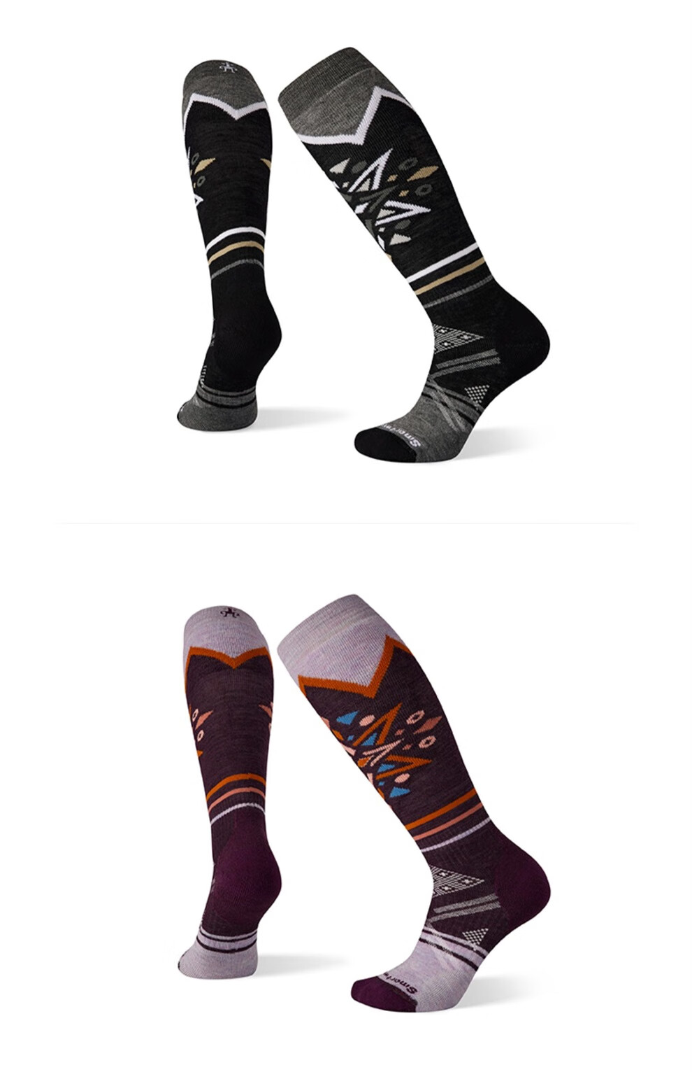 smartwool运动户外袜子冬季保暖美利奴羊毛袜女士sw滑雪功能袜全减震