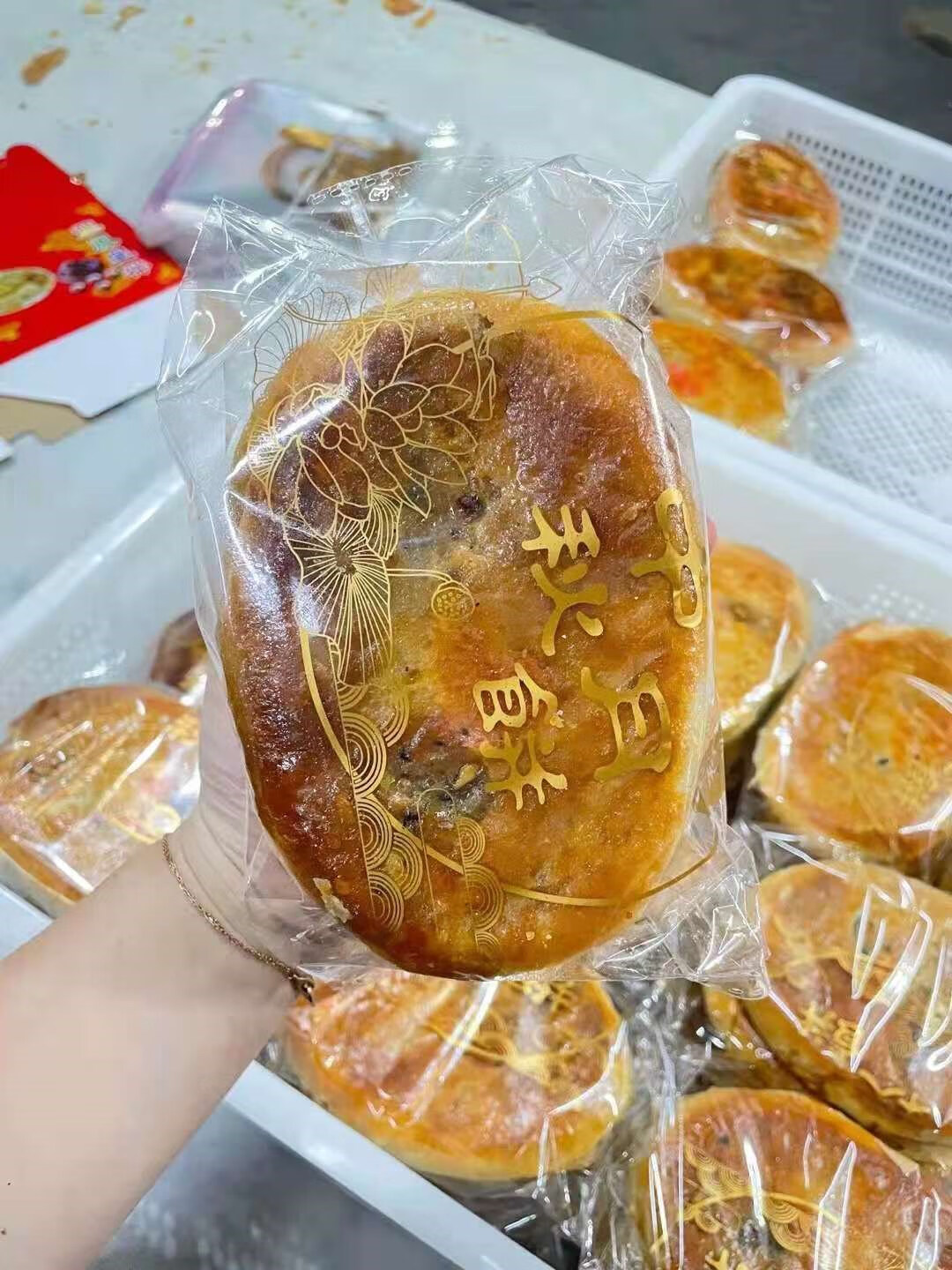 广东陆丰特产正宗博美虾饼双黄鲜虾咸饼潮汕月饼美食特色盒装包装 纯