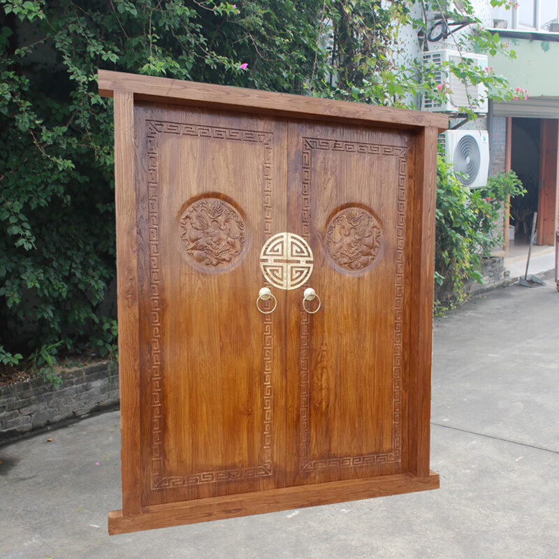 可开票农村实木大门双开门中式别墅庭院门民宿寺庙仿古木门老式对开